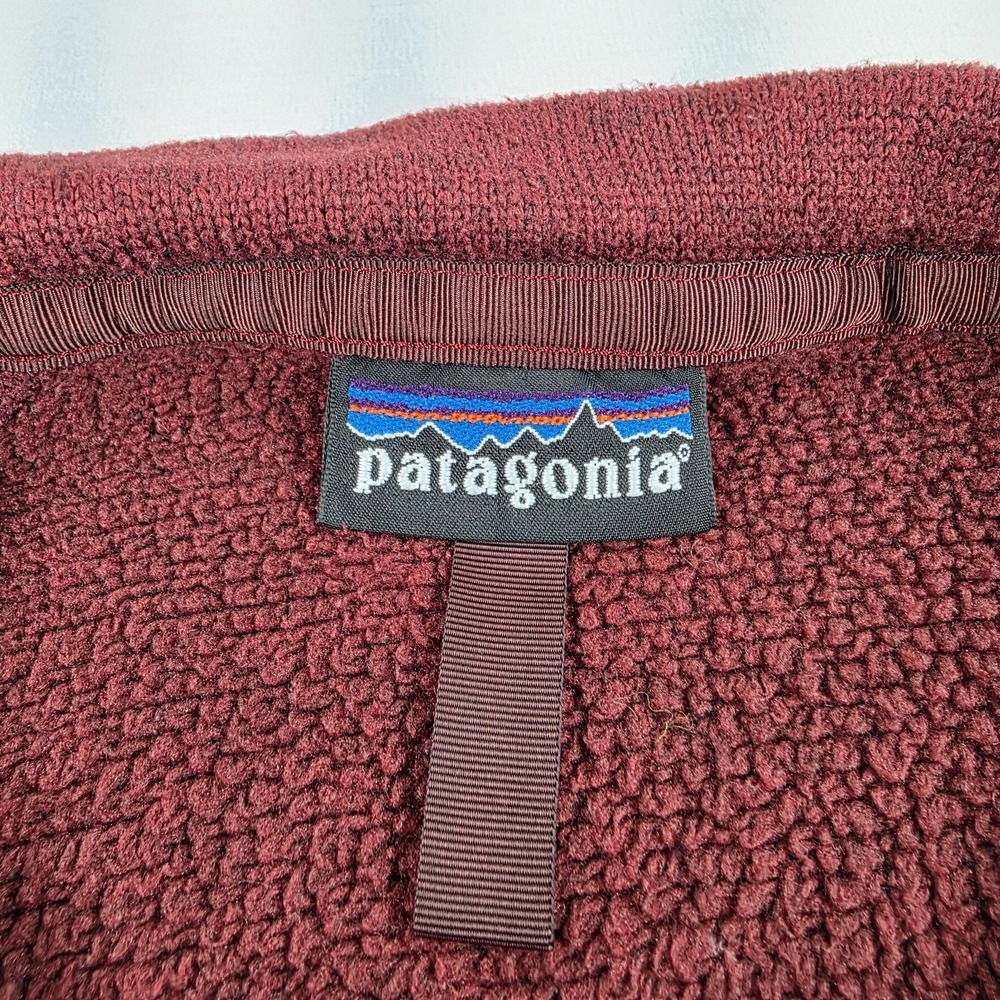 Patagonia Better Sweater 1/4 Zip Red Womens Medium 25617 Bergundy Red - Picture 4 of 9